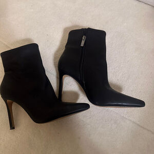 Black ankle stiletto boots size 8